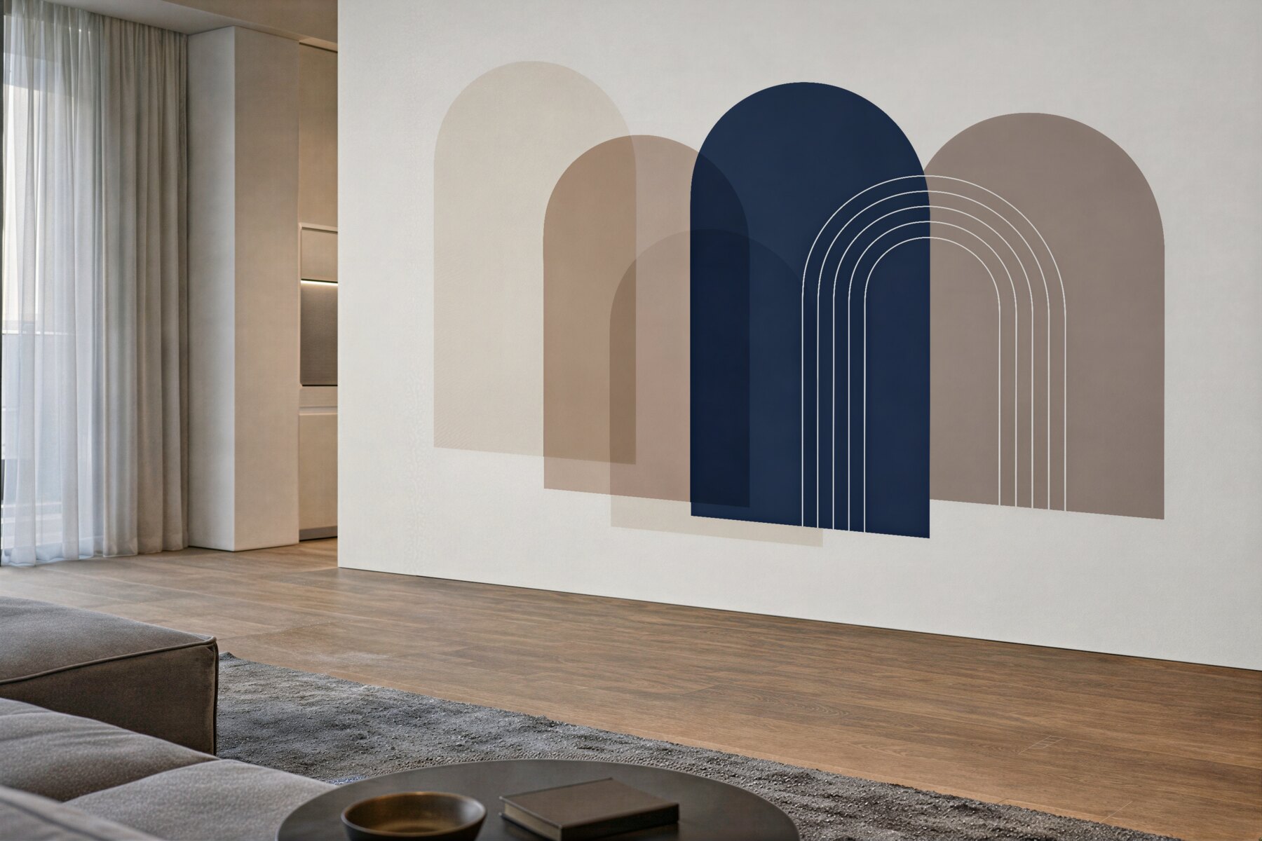 Fototapeta minimalistyczne łuki w beżach