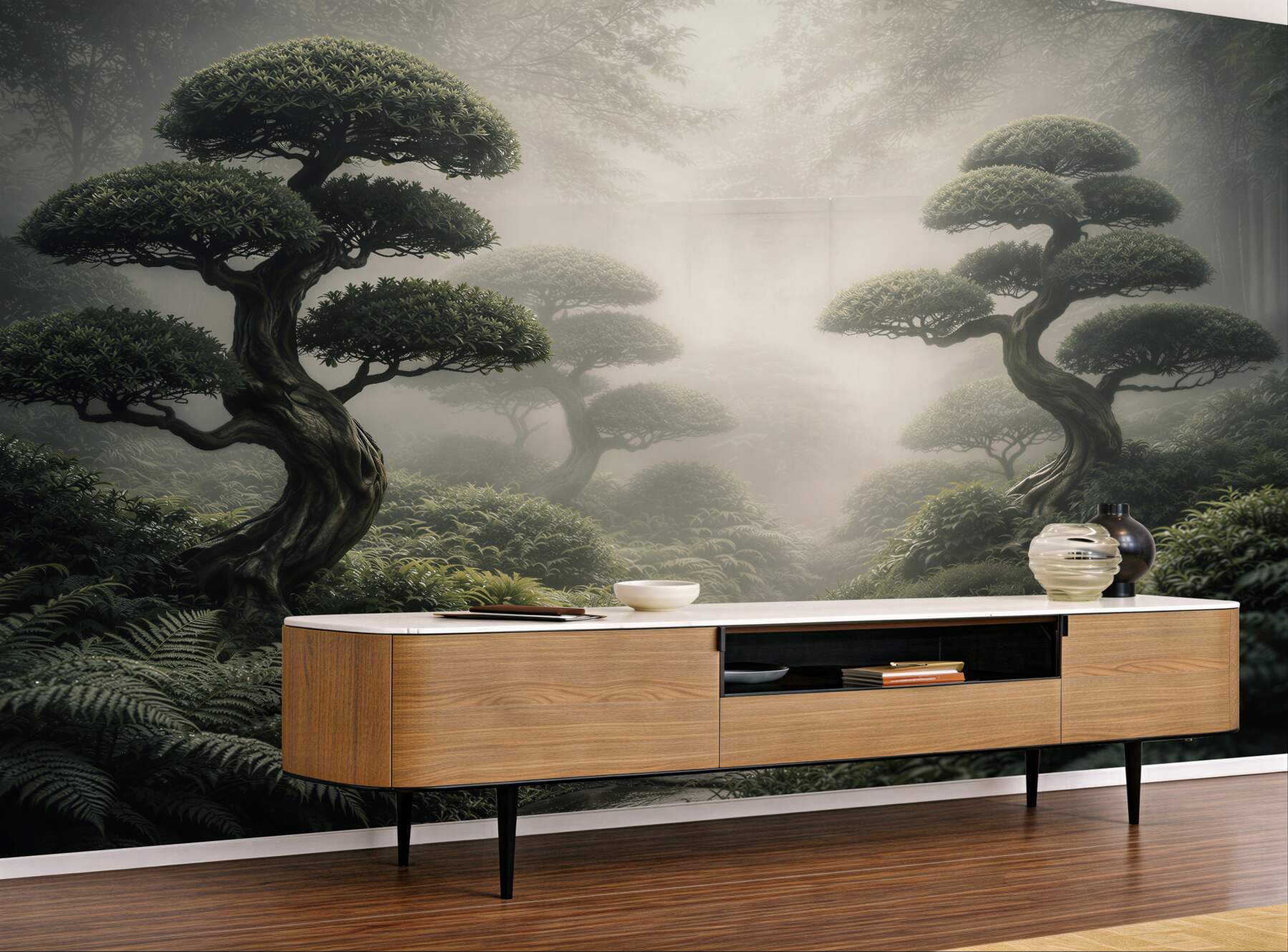 Fototapeta mistyczny ogród bonsai