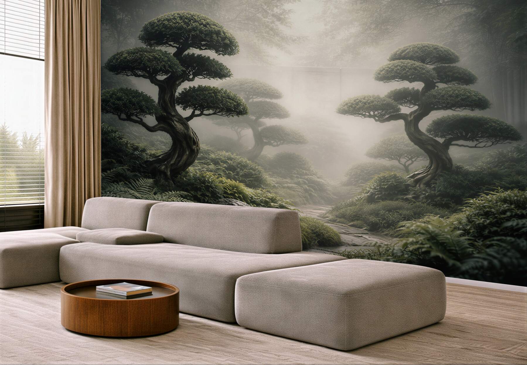 Fototapeta mistyczny ogród bonsai