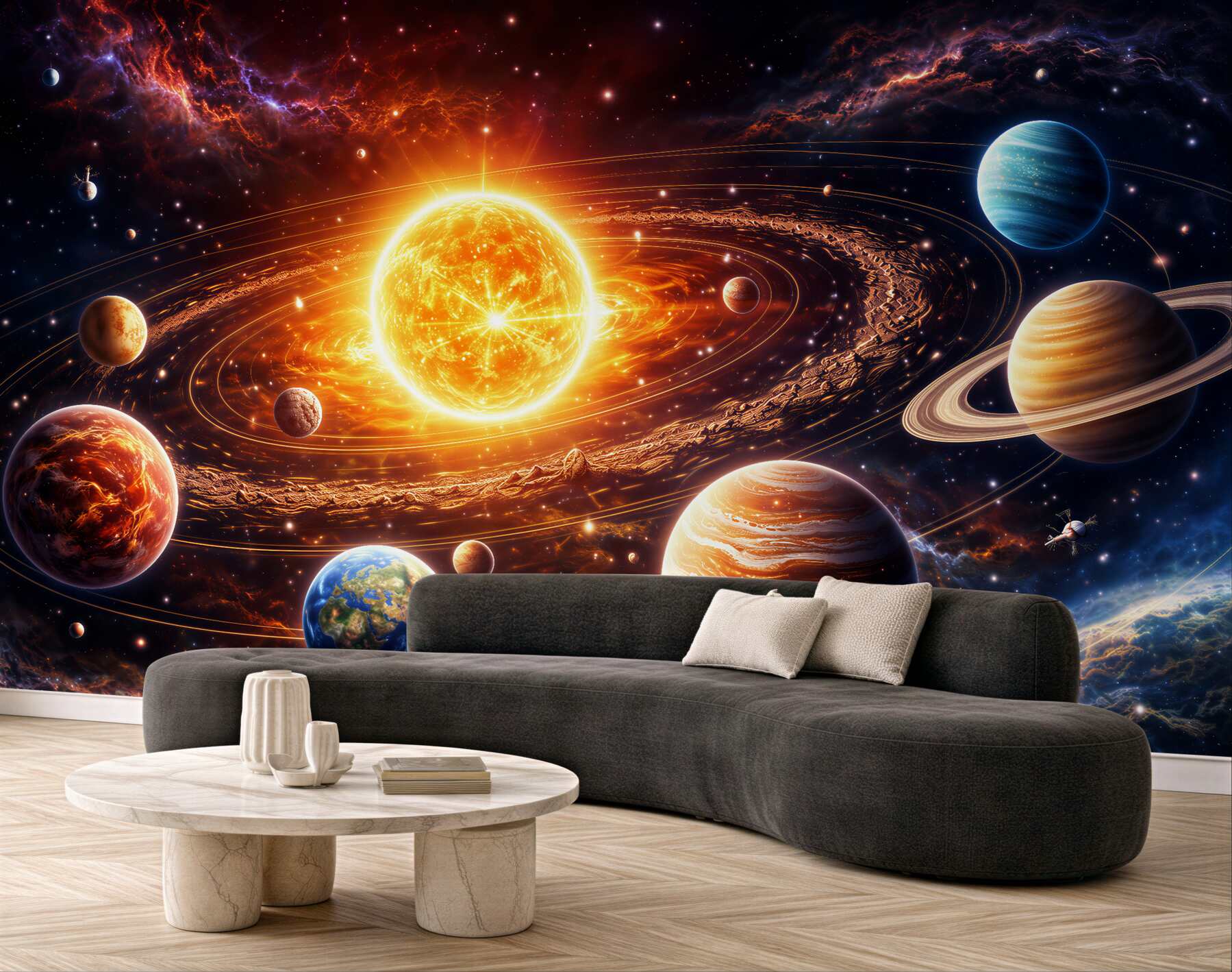 Fototapeta kosmiczny taniec planet