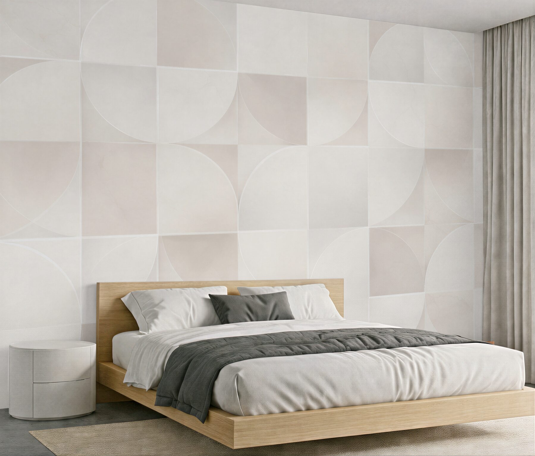 Fototapeta kremowa geometria Światła